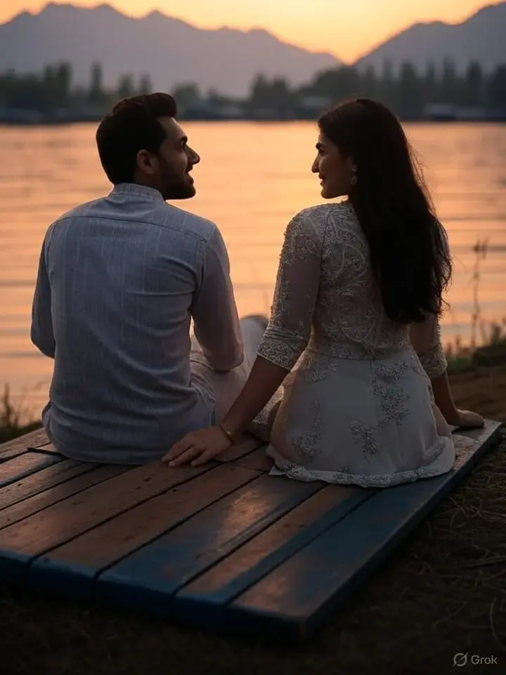 couple enjoying honeymoon tour to kashmir with top rated kashmir nirvana travel company