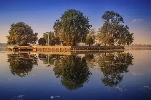 Char Chinar dal lake, a must visit destination 
